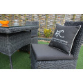 Styleless Stylish Design Synthetic Poly Resina Rattan Café e Jantar Set para Outdoor Garden Patio Wicker Furniture